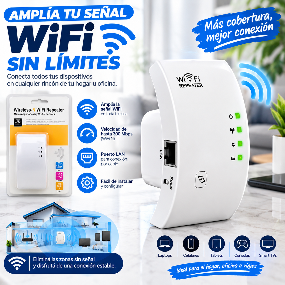 REPETIDOR WIFI INALÁMBRICO